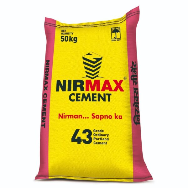 Nuvoco Nirmax Grade 43 OPC 100 Cement bAG